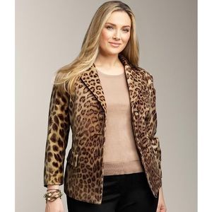 Talbots “Kate” Fit Animal print Blazer